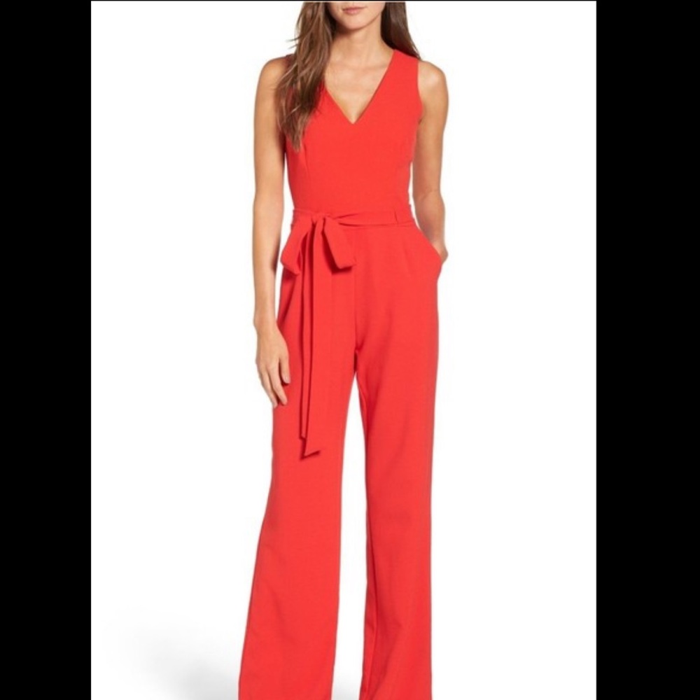 Vince Camuto Poppy Wide Leg front tie jumpsuit